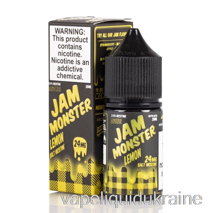 Vape Liquid Ukraine Lemon - Jam Monster Salts - 30mL 24mg